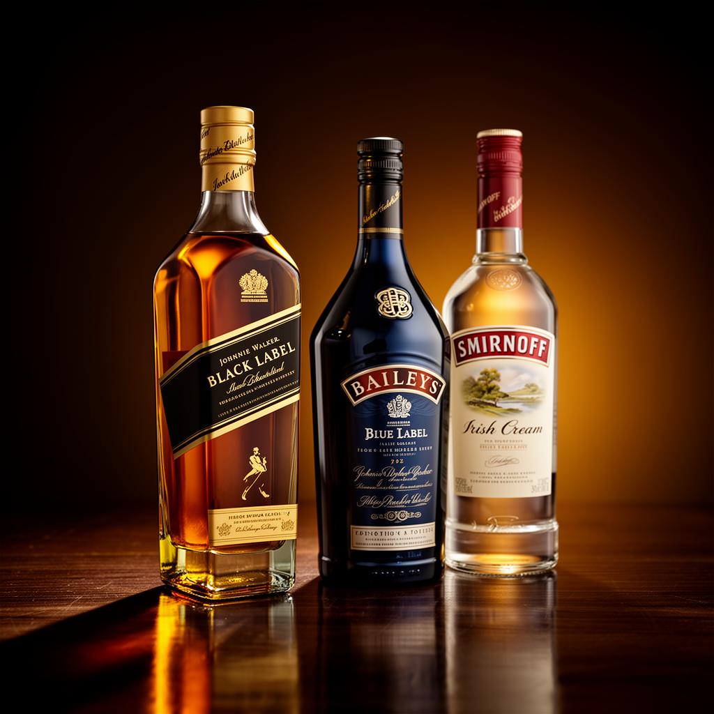 Scotch · Whisky · Bourbon bottles at A.S. Yakubu & Sons depot